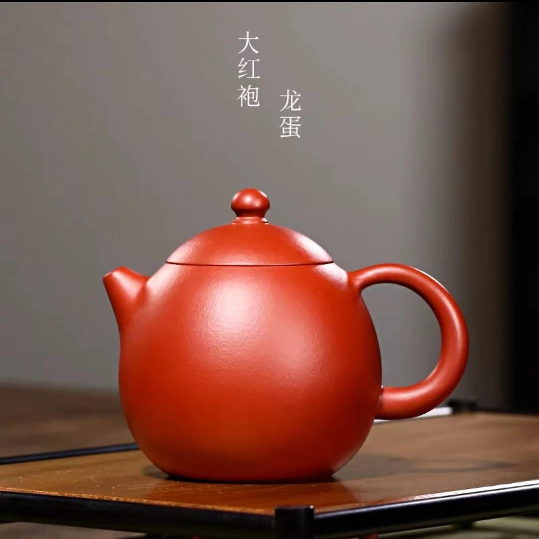 凤鸣壶大红袍仿古西施壶龙蛋汉瓦水平名家手工朱泥紫砂功夫泡茶壶