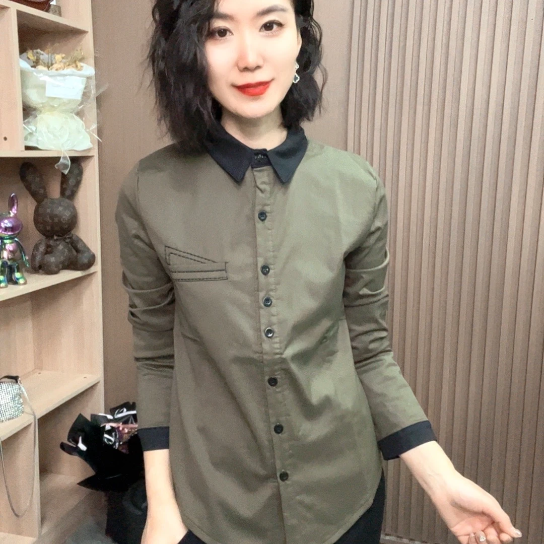 加绒衬衫女春秋显瘦衬衣长袖洋气时尚百搭打底大码气质休闲宽松