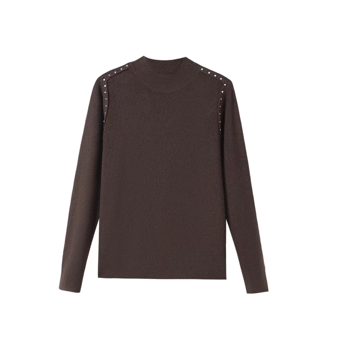 D 新款女秋冬双面羊绒打底上衣内搭JD0108