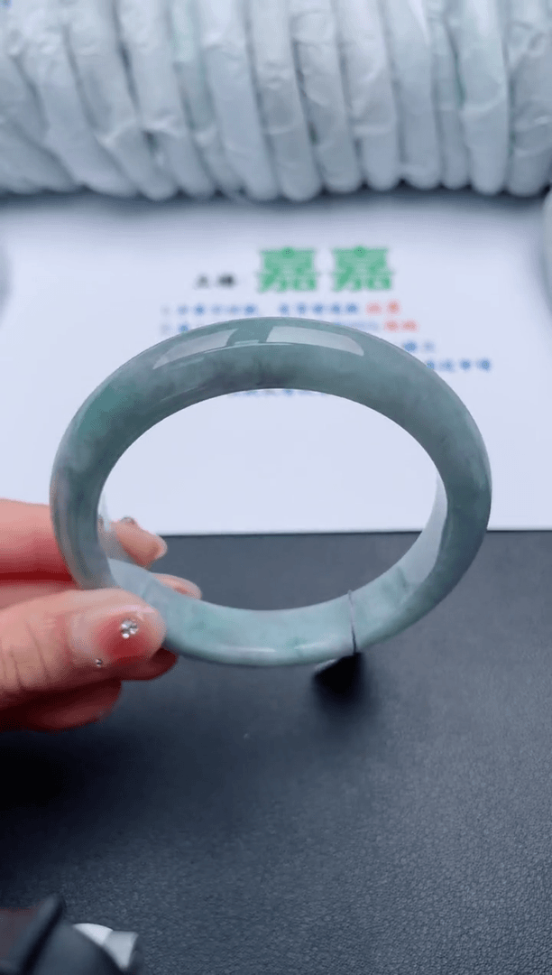 【闪购商品】翡翠手镯未镶嵌基地发货K715+59+有纹裂