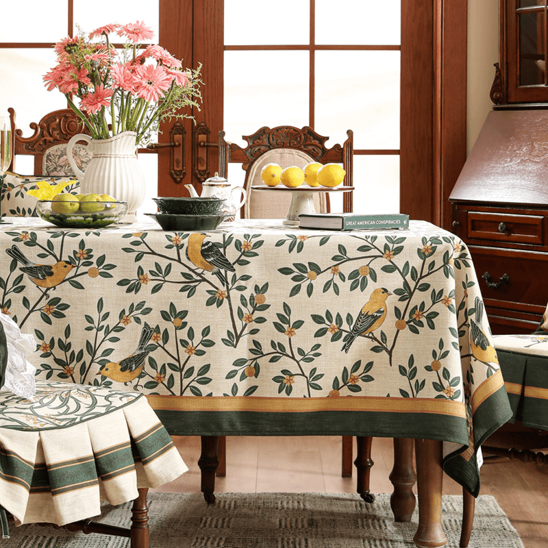 朴居美式乡村桌布棉麻复古田园高级感餐桌布ins风布艺长方形家用