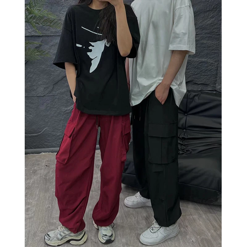 美式速干降落伞兵工装裤男夏季冰感直筒休闲裤机能户外防水冲锋裤