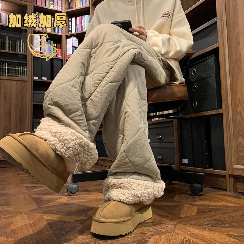 哈尔滨防寒棉裤男款冬季加厚外穿东北零下抗寒裤子保暖雪地滑雪裤