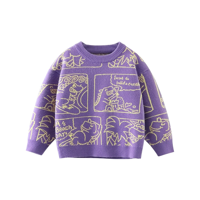 CICIIBEAR/齐齐熊套头厚款上衣学院风男童休闲风宝宝大童圆领加厚