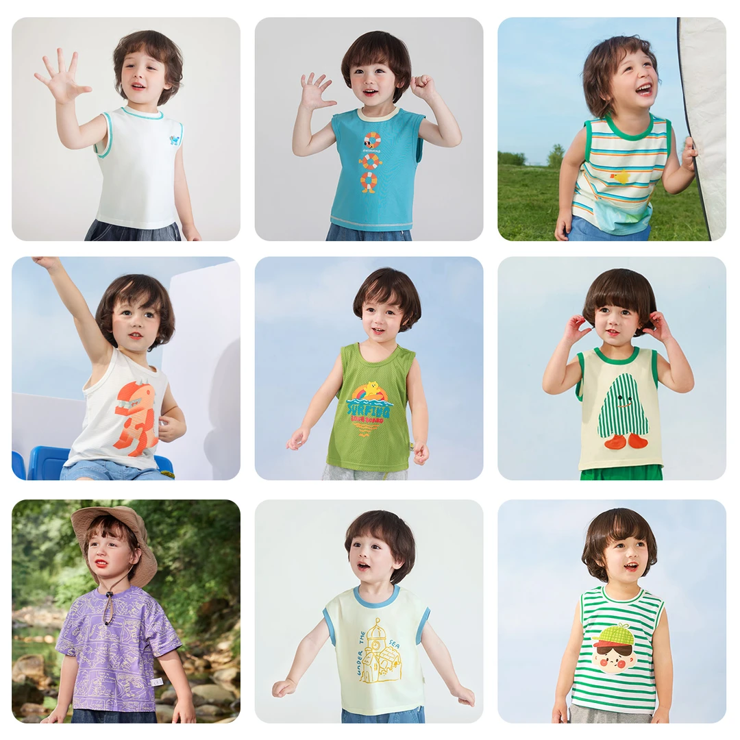 【断码特价】短袖合集夏季婴儿打底背心男女童无袖薄Q100682