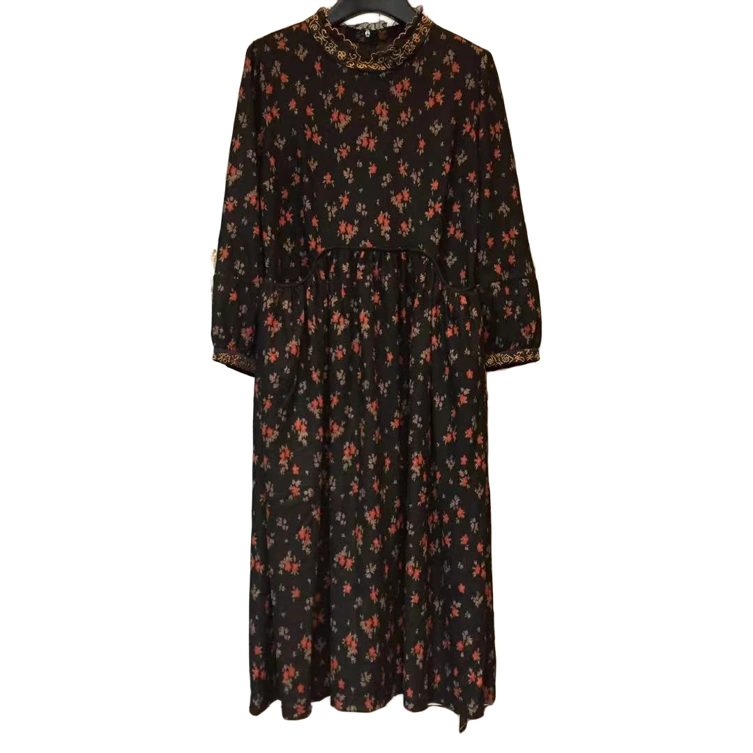 2023年春夏新款高端气质减龄连衣裙   黑色   15063