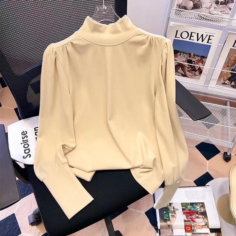 【茵姐推荐】微泡泡袖时尚气质百搭打底2518