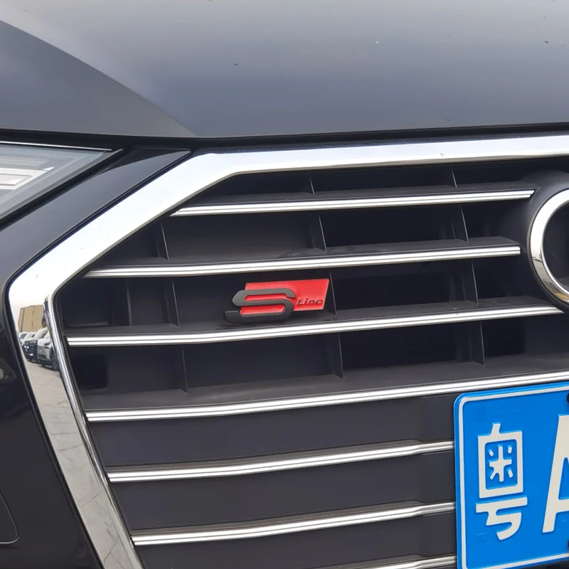 适用奥迪A4LA5A6LA7Q5LQ7叶子板侧标sline车贴中网车标车身装饰贴