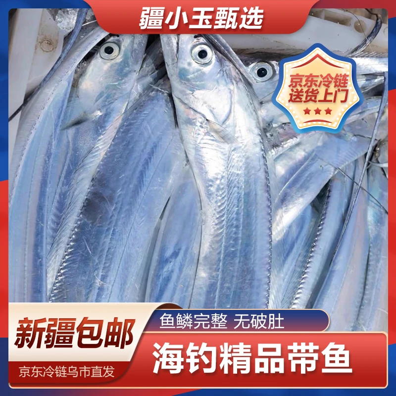 【疆小玉甄选】新疆包邮精选野生海钓带鱼5-6条3公斤大号速冻带鱼