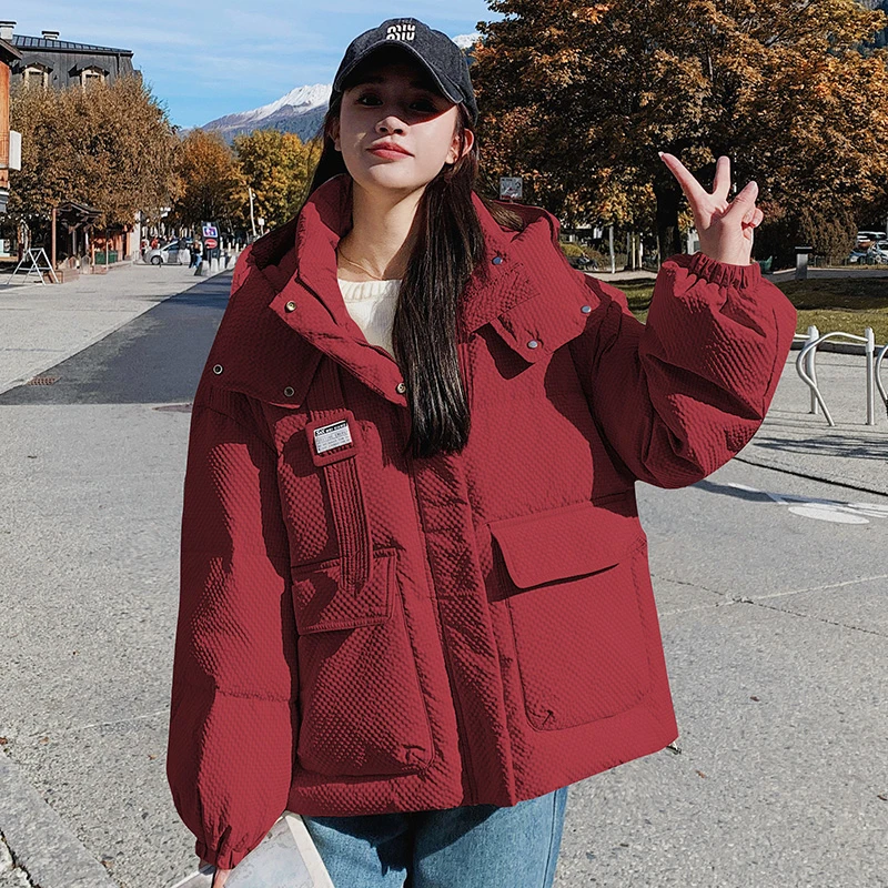 设计感保暖羽绒棉服女短款2024冬季新款韩版宽松加厚小众休闲棉衣