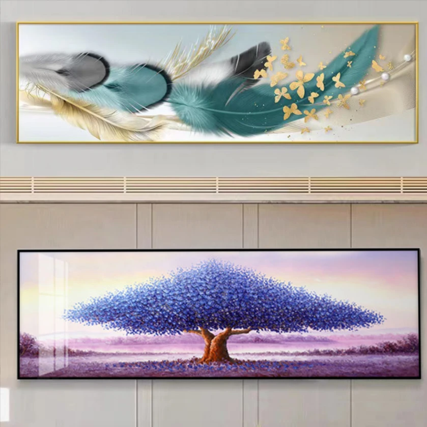 现代简约卧室床头装饰画抽象客厅沙发背景墙轻奢主卧挂画晶瓷壁画