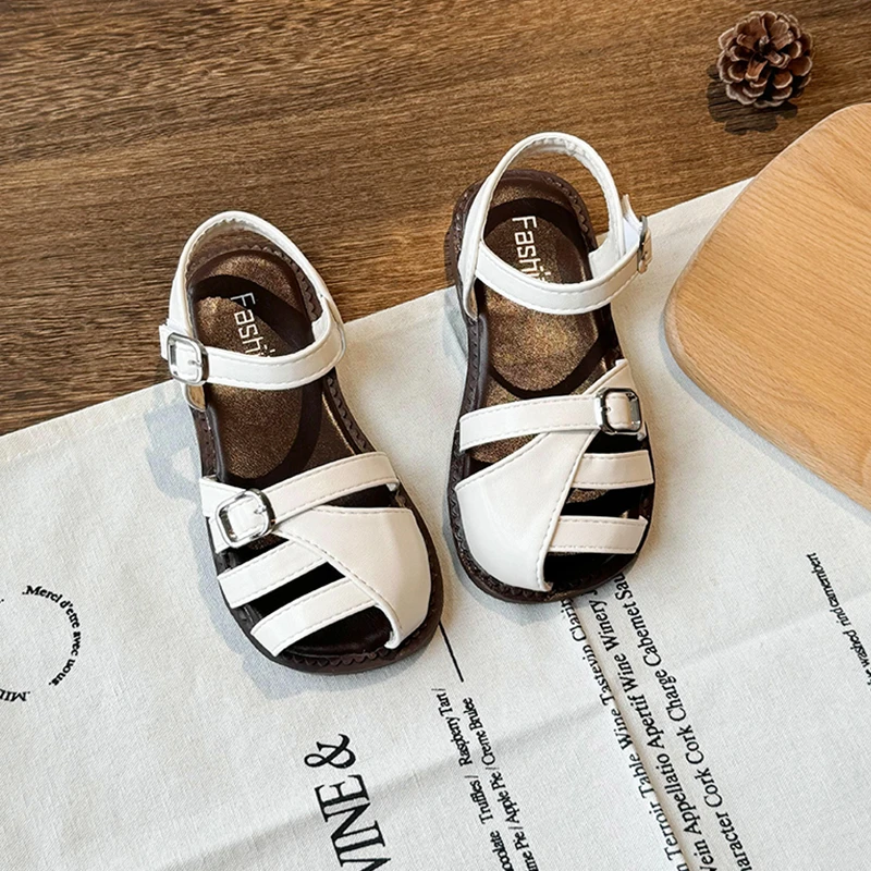 女童凉鞋包头夏季小女孩公主鞋子时尚洋气宝宝沙滩鞋软底百搭学生