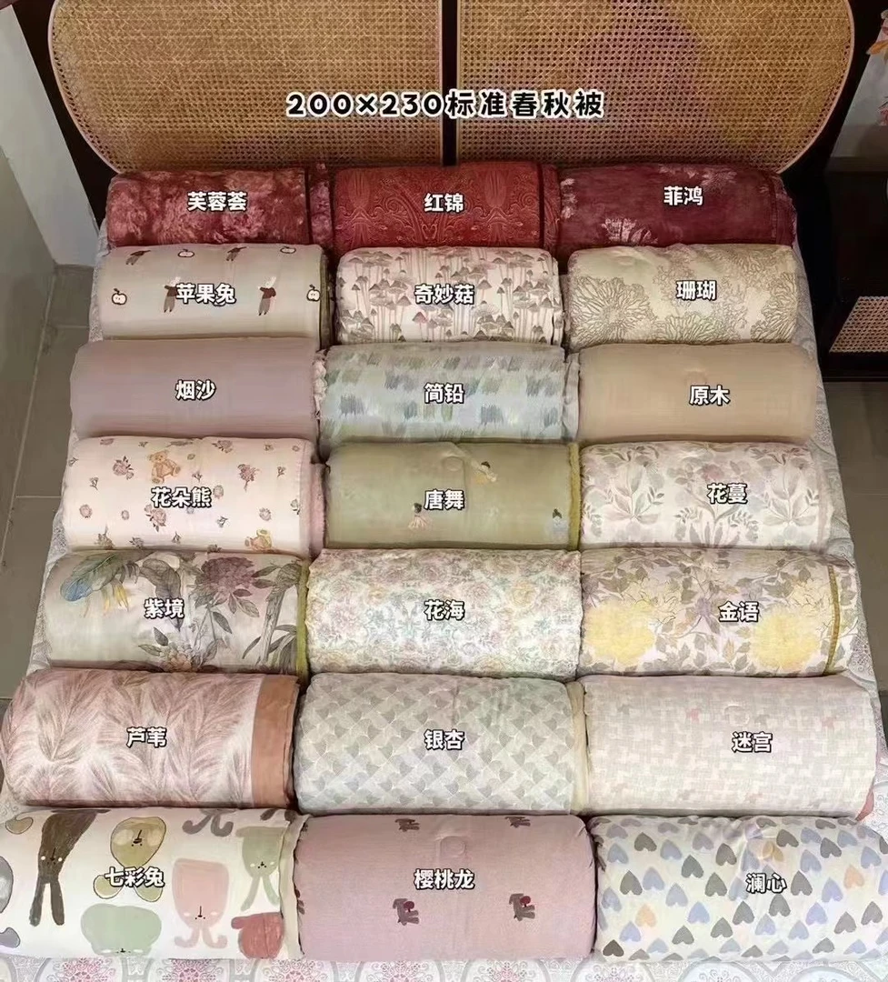 雅赞2024年新款秋冬被 可机洗不跑棉 磨毛双层纱 轻软柔暖 不