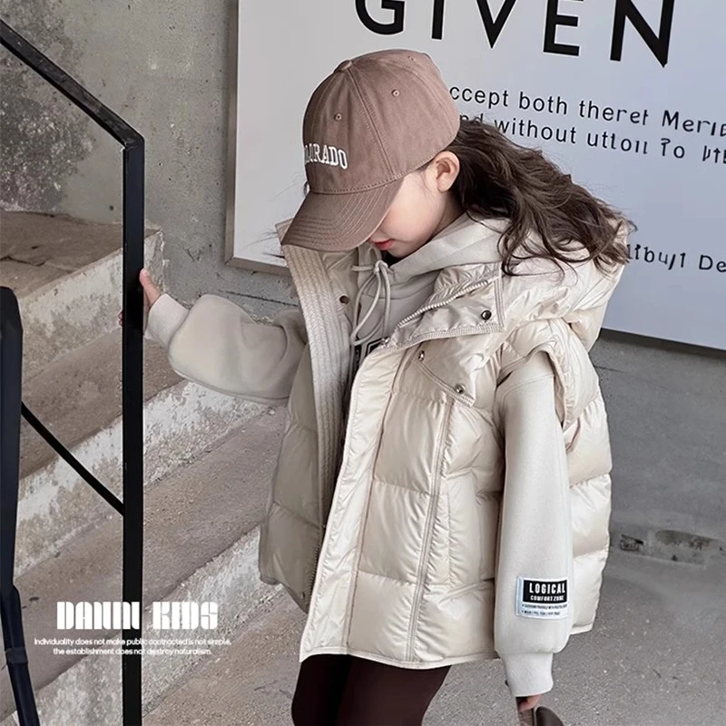 女童马甲秋冬2025新款儿童冬季羽绒棉服外穿女孩大童加厚保暖外套