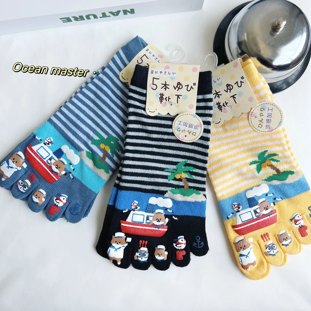 【不退不换】飞岛国单～ 可爱精致 抗*菌防臭 五指袜女袜短袜