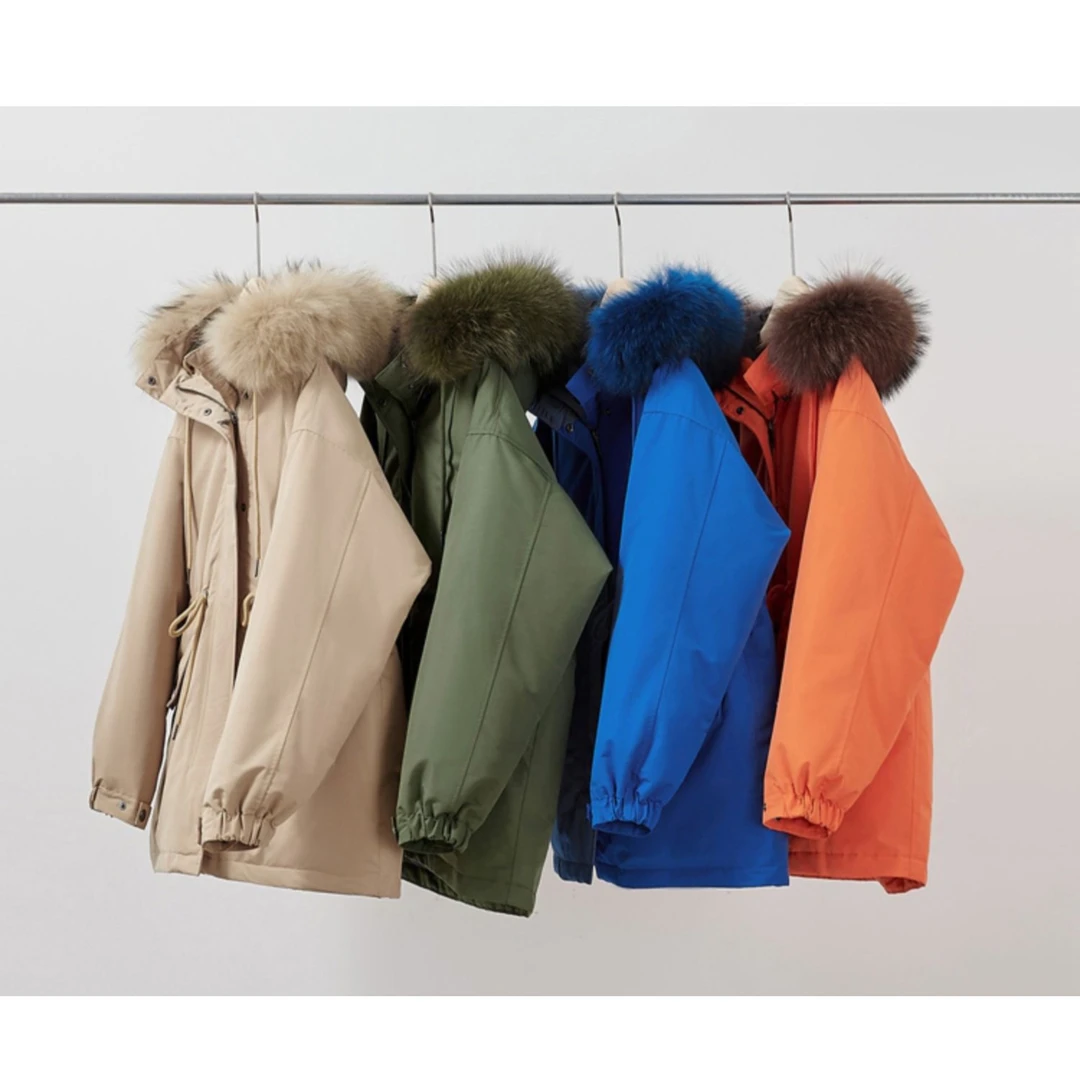 冬新款 派克派克 收腰防泼水连帽 宽松 女羽绒服外套