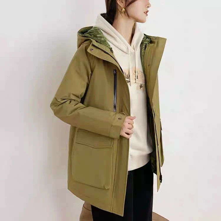 【反季链接】P975 一衣三穿冲锋衣羽绒服女可脱卸内胆90白鹅绒