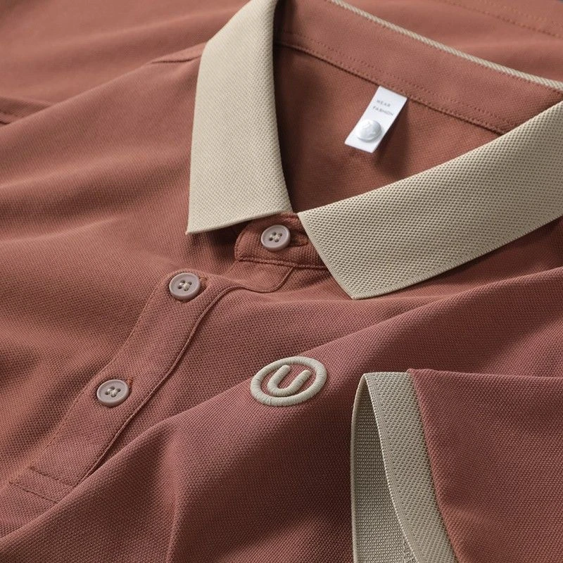 男士POLO衫高档夏季休闲中青年半袖上衣刺绣潮流透气轻奢装青少年