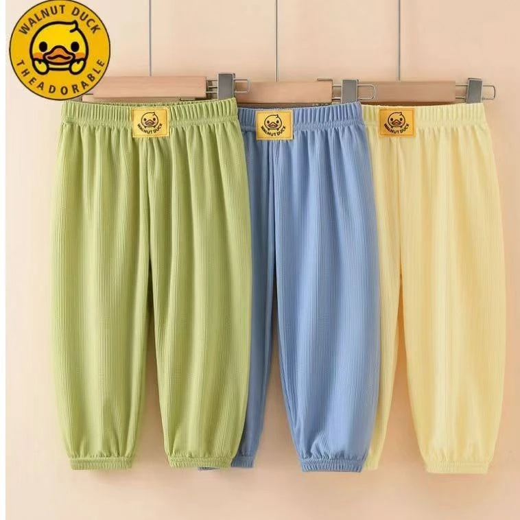 夏季防蚊裤女宝宝冰丝休闲长裤薄款儿童超轻薄男宝夏季外穿防蚊裤