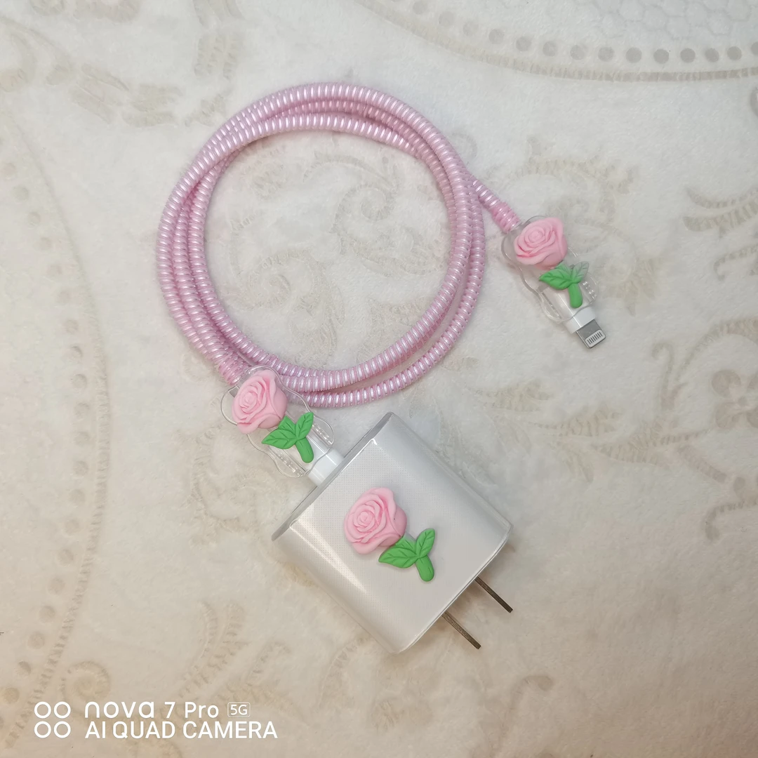 硅胶数据线保护套防断适用OPPOReno7/6/5/4/K9/Pro充电器线缠绕绳