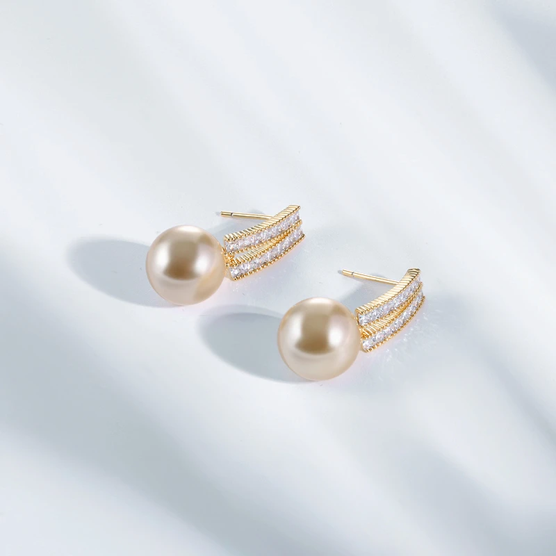 【唐顿庄园】美拉德豪镶施家耳环12mm【五金女孩