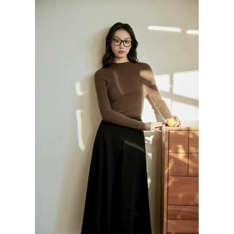 WANTHAT/凡黛卡毛呢半身裙秋冬裙子女伞裙复古显瘦气质裙子A1180