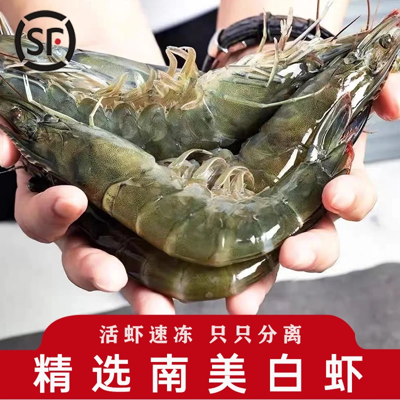 【顺丰包邮】厄瓜多尔深海捕捞大虾桑塔20/30单只盐冻锁鲜新鲜饱满