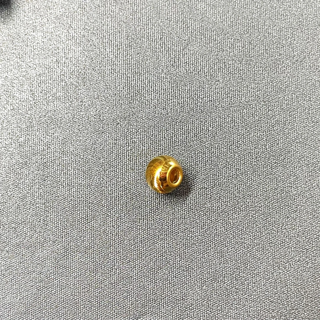 （1）1足金气质百搭卡八猫眼金珠@A089