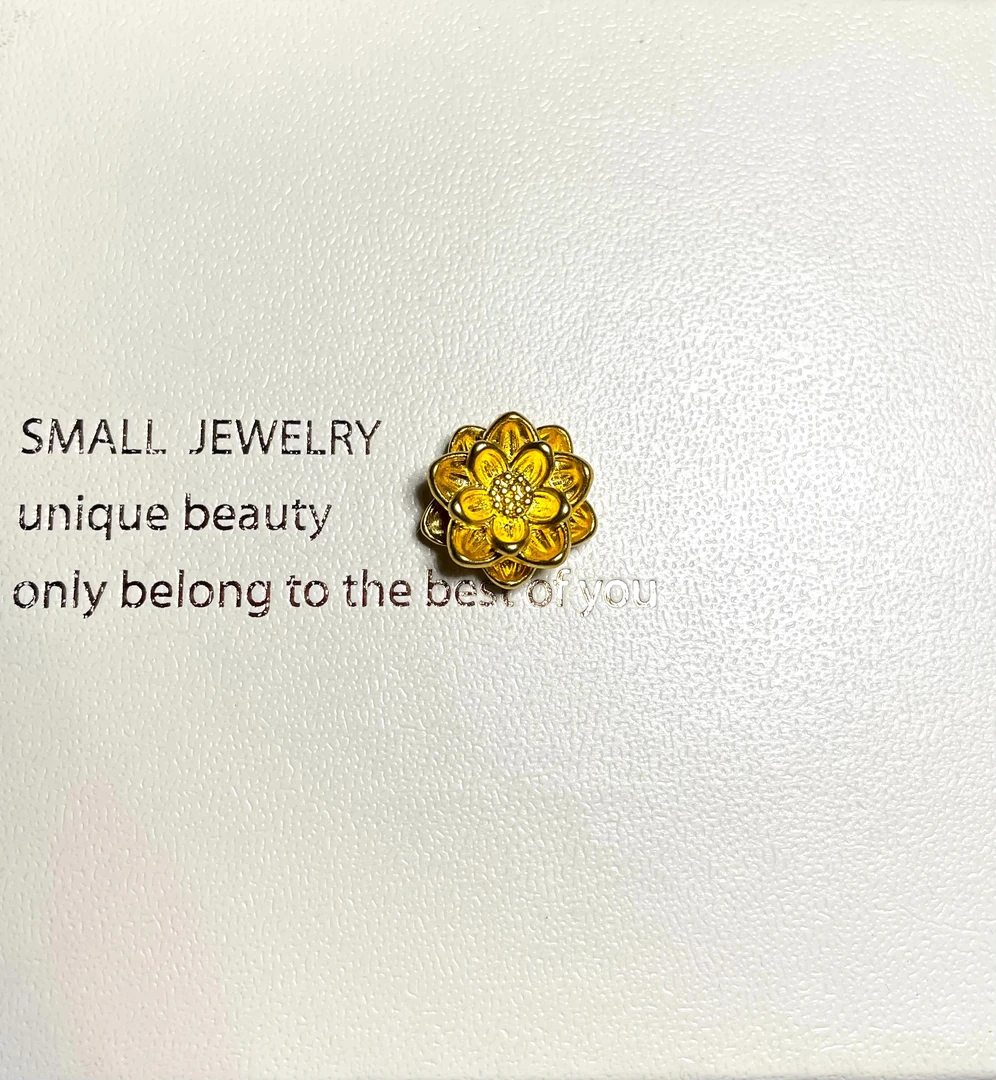 A(042）足金 时尚百搭莲花