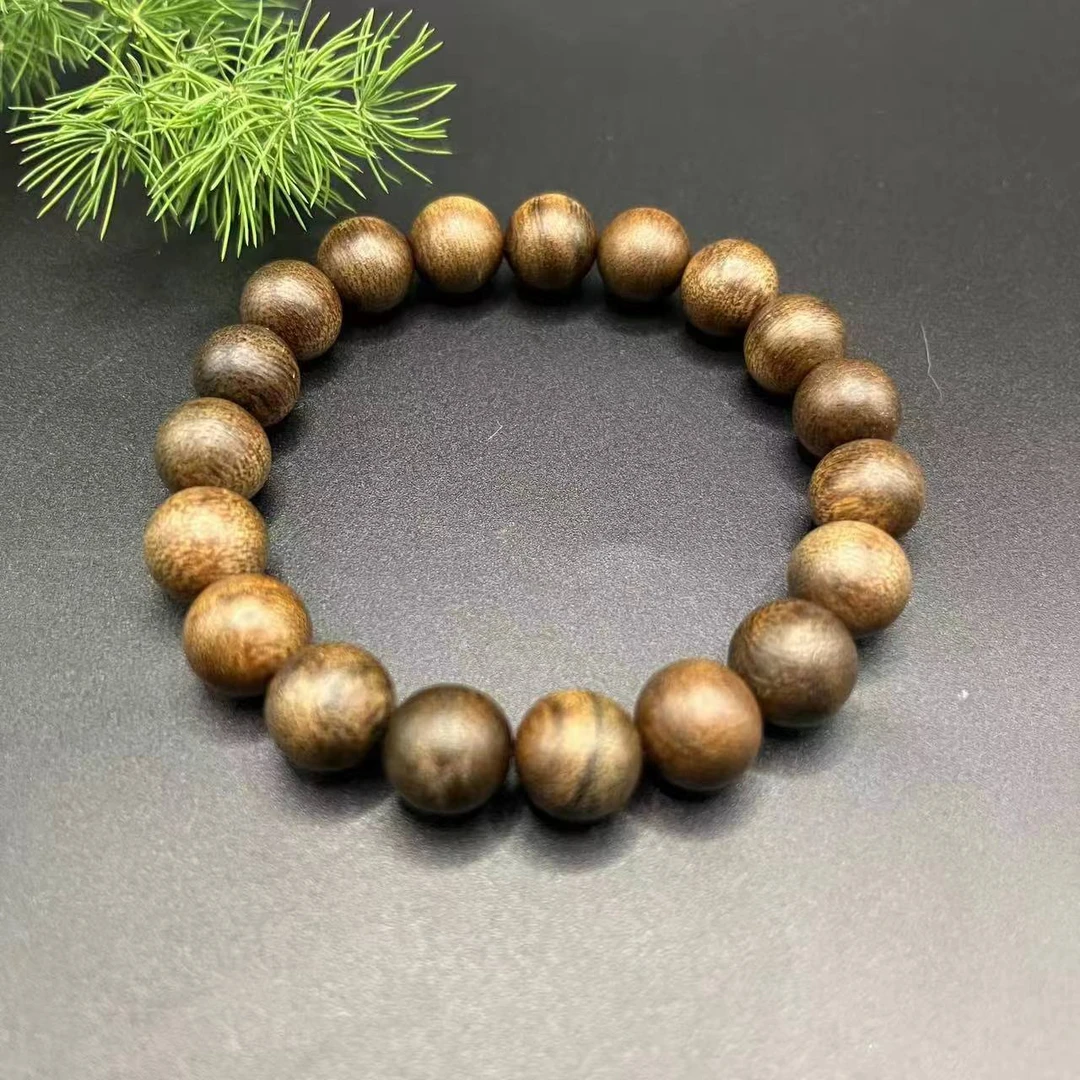 沉香【优选】B011海南玉化白奇1.2单圈圆珠手串