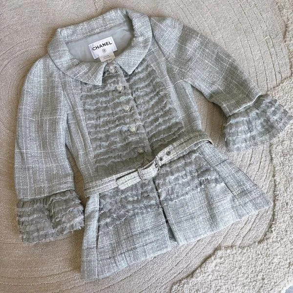 Chanel13早春凡尔赛花园系列粗花呢外套FR34
