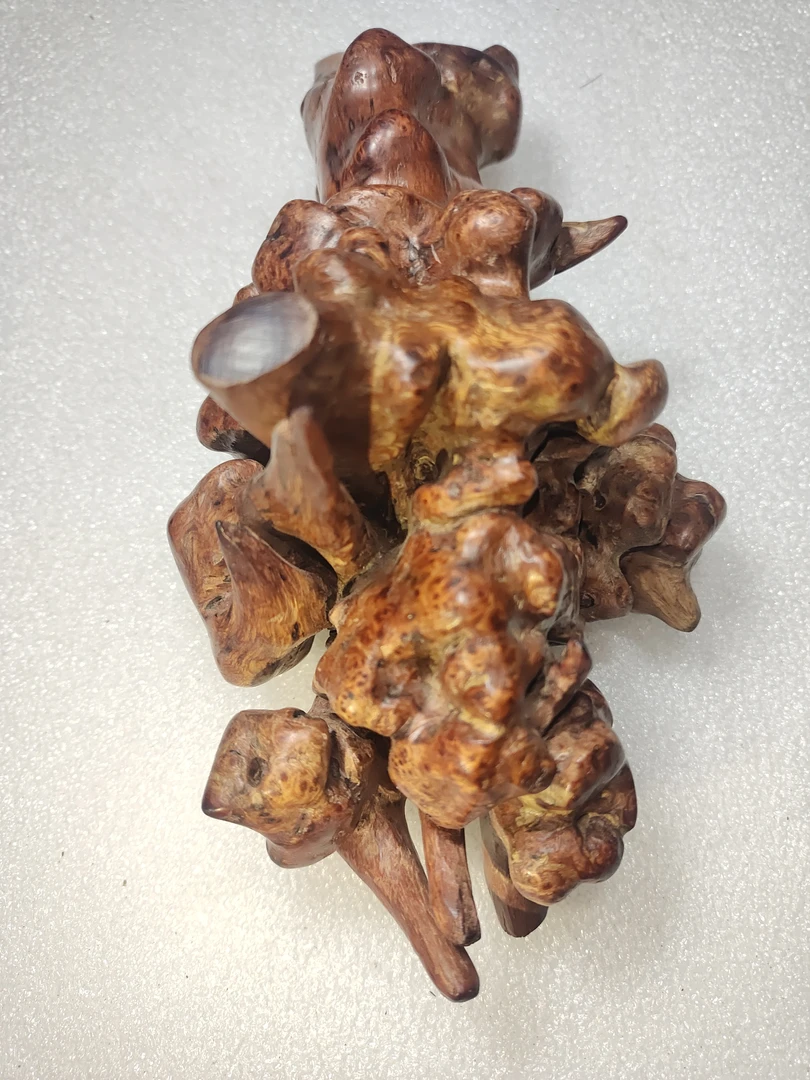 火琉璃手把件绚丽瘤花造型独特