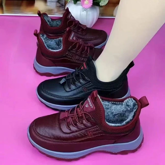 【反季清仓】冬季加厚棉鞋女中老年加绒妈妈软底防滑奶奶鞋防水保暖