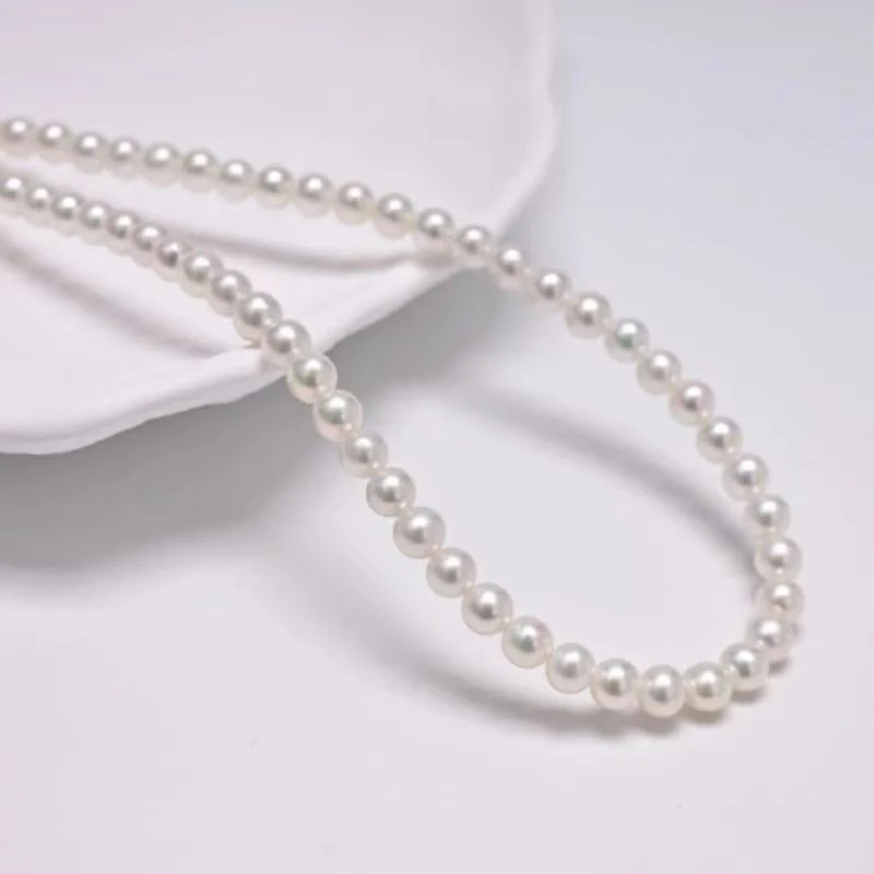 天然淡水珍珠项链3-4mm 极强光 S925延长链 仙女白色 百搭经典