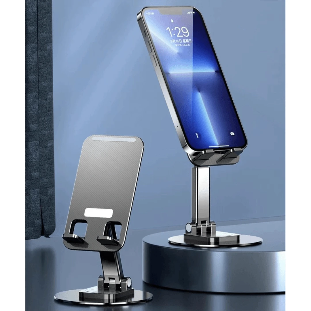 手机桌面支架+金属旋转机械声+通用支架折叠便携