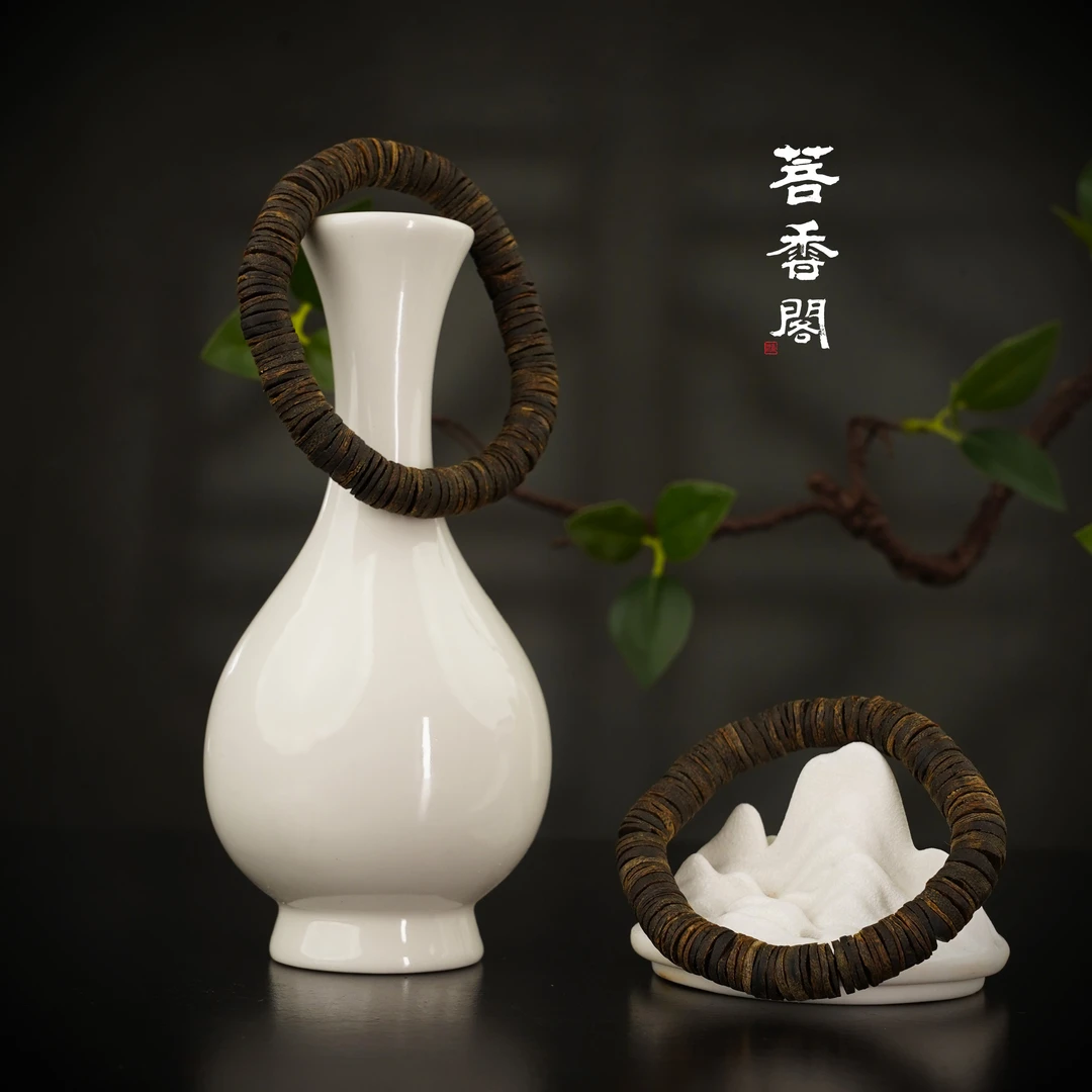 菩香阁沉水金钱片单圈棋楠沉香文玩手串1件多样性发货8g