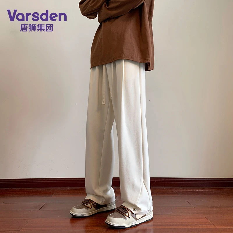 唐狮集团Varsden运动休闲裤男款秋季潮牌直筒阔腿裤垂感潮流卫裤