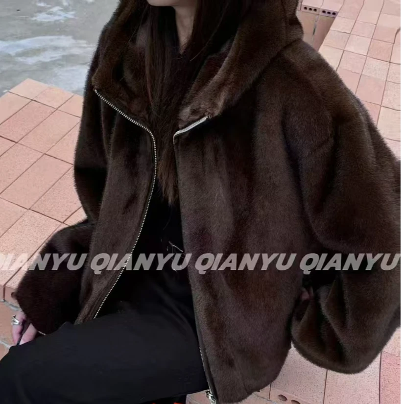 【锦衣服饰】X 325韩系时尚皮毛一体外套