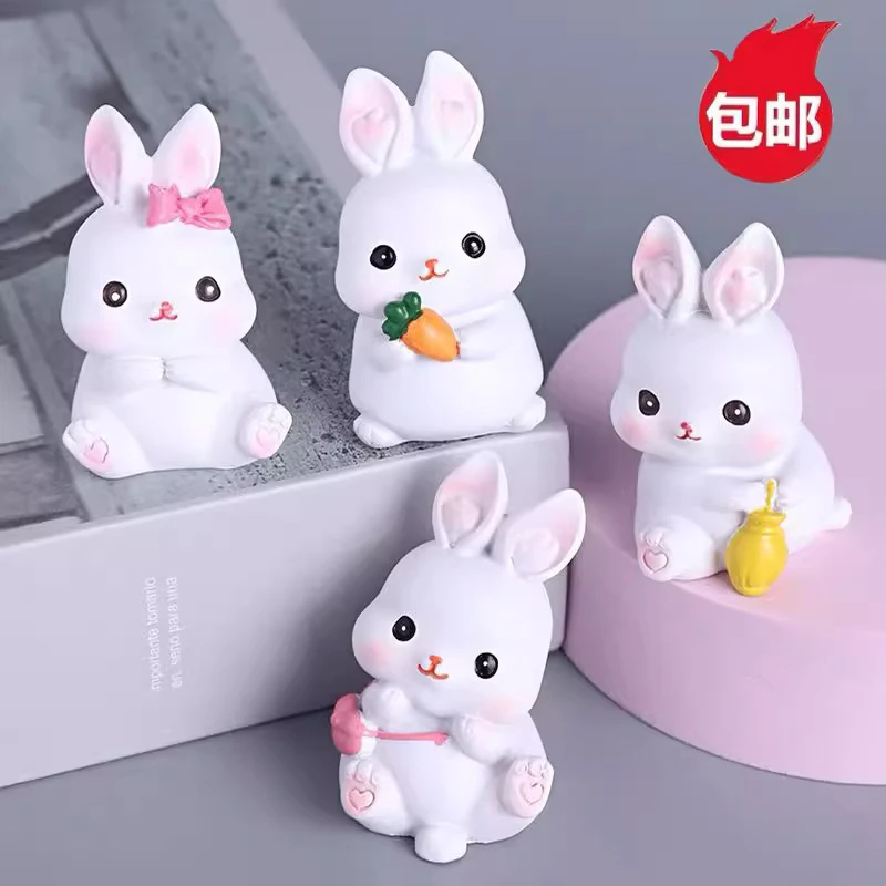 兔宝宝满月百天周岁蛋糕装饰摆件可爱兔子男孩女孩周岁生日甜品台