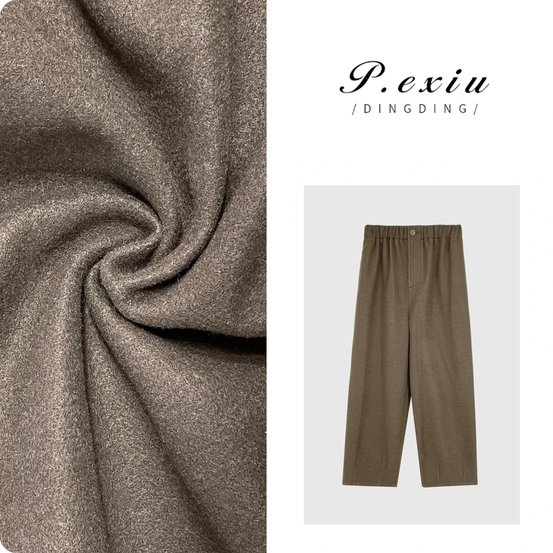 PanYiXiu/潘依绣【罗马画报】加厚简约松紧腰休闲百搭卫裤 W-61696