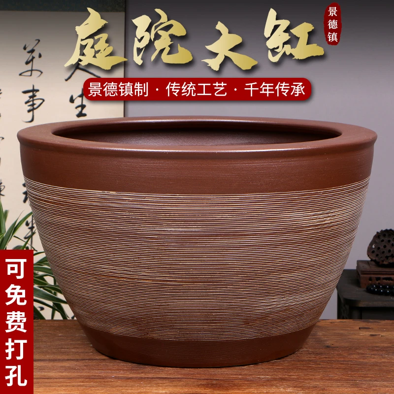 景德镇陶瓷摆件鱼缸流水器喷泉家用鱼缸大号客厅加湿招财