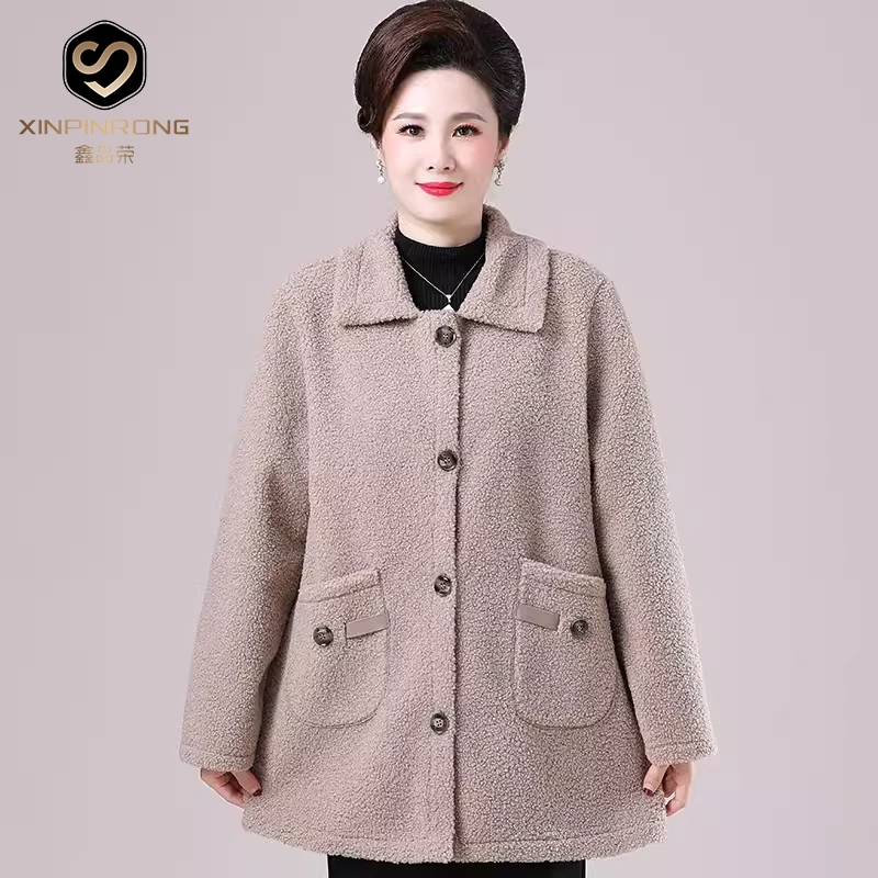 胖妈妈加肥加大码秋冬装休闲外套中老年奶奶春秋