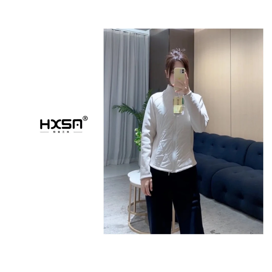 HXSM「立领绵羊毛小蛮腰」冬修身显瘦舒适外套861