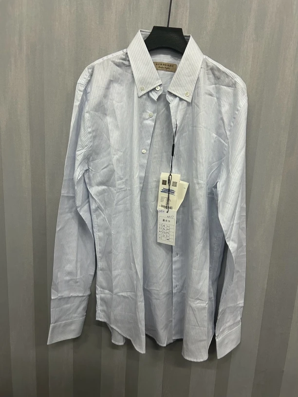 Burberry条纹衬衫长袖衬衣99新