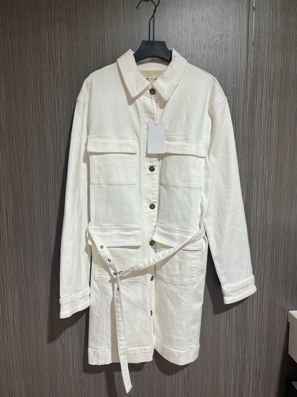 Mk白色牛仔连衣裙95新