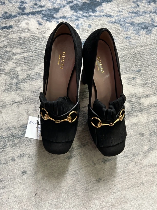 古驰gucci马衔扣厚底女鞋99新 37.5