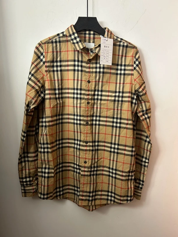 Burberry格纹长袖衬衫95新