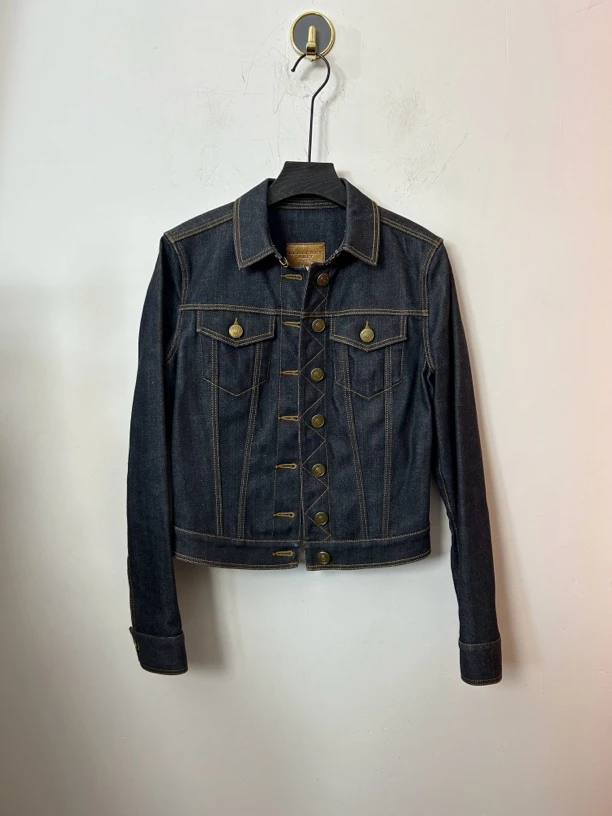 Burberry蓝色短款牛仔外套95新