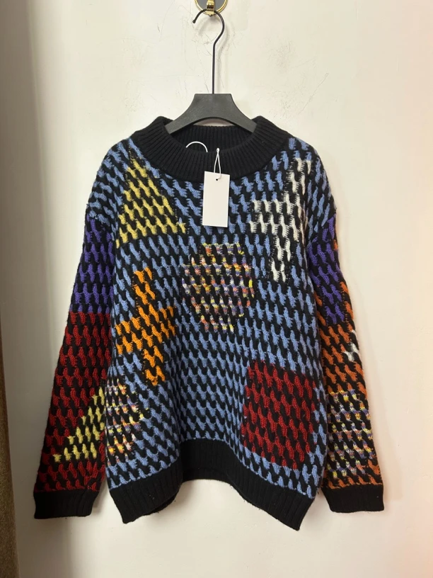 Burberry蓝色编织毛衣95新