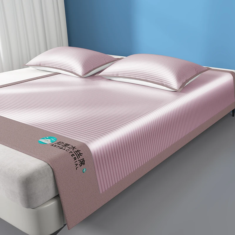 夏天冰丝凉席可水洗机洗竹席草席夏季折叠软席子床单床笠2025新款